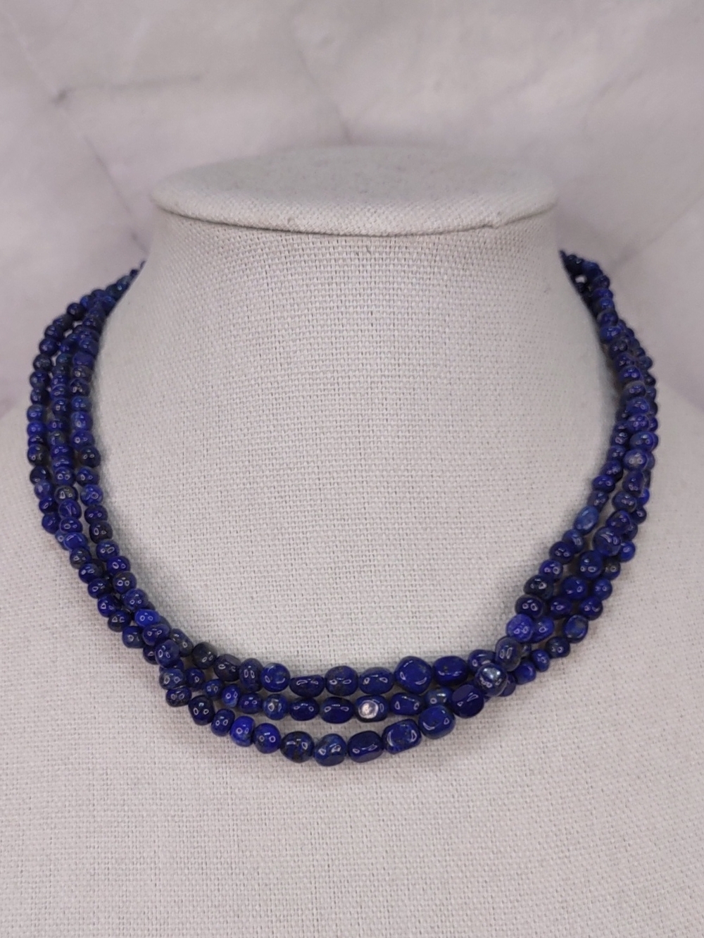 Jay King Lapis Lazuli Triple-Strand Gemstone Necklace